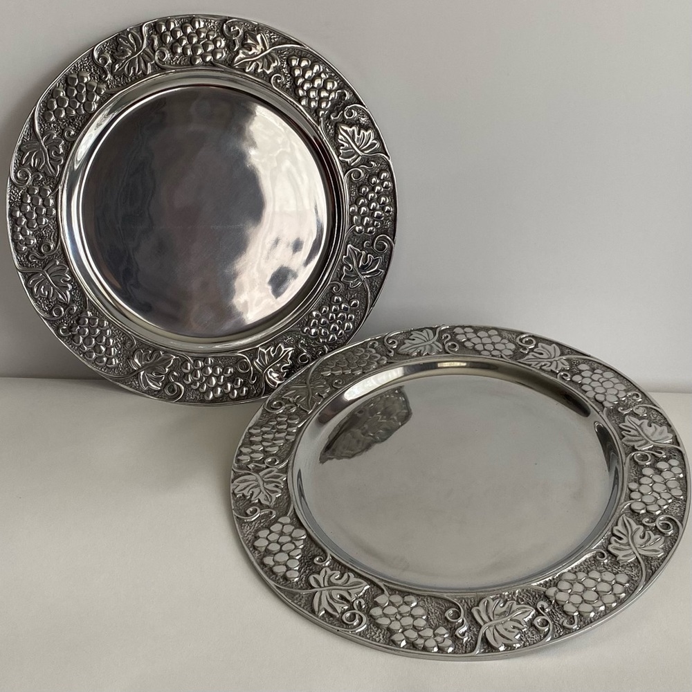 Charger Serving Plates Silver